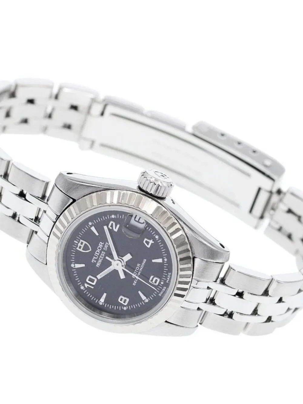 TUDOR Princess Date 92514 WG bezel black Dial Automatic Ladies Watch_